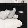 vidaXL Storage Headboard with Shelf Black Oak 100 cm Engineered Wood