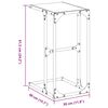 vidaXL Side Table with Transparent Glass 40x30x61.5 cm Steel