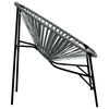 vidaXL Garden Egg Chair Black and Light Grey Poly Rattan