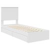 vidaXL Storage Bed with Headboard White 75 x 190 cm Engineered Wood