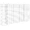 vidaXL H-Shaped Gabion Planter Steel Wire 260x40x150 cm
