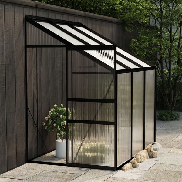 vidaXL Greenhouse Anthracite Aluminium 3.8 m&sup3;