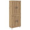 vidaXL Highboard Artisan Oak 69.5 x 34 x 180 cm Engineered Wood