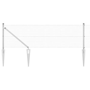 vidaXL Fence Post Silver