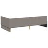vidaXL Corner Bed Frame with Headboard Taupe 90 cm x 200 cm Velvet