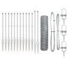 vidaXL Hexagonal Fence with Post 10 x 0.5 m Galvanised Steel Silver