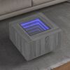 vidaXL Coffee Table with LED Grey Sonoma 60x60x40 cm Engineered Wood