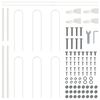 vidaXL Garden Fence 3 pcs White 5.1 x 1.2 m Powder-coated Steel