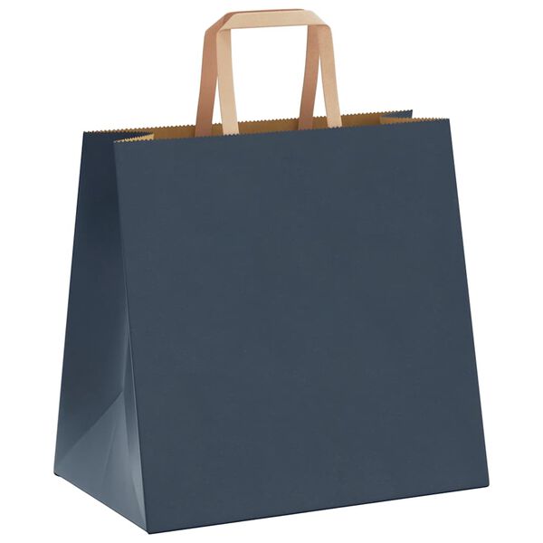 vidaXL Paper Bags 50 pcs with Handles Blue 26x17x25 cm