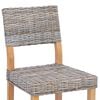 vidaXL Dining Chair 2 pcs Kubu Grey 46 x 55 x 84 cm Kubu Rattan