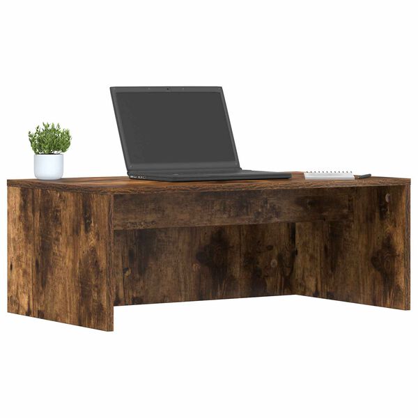 vidaXL Wall-Mounted Desk Smoked Oak 80 x 45 x 30 cm Engineered Wood