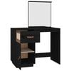 vidaXL Dressing Table Black 95x50x134 cm Solid Wood Pine
