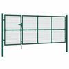 vidaXL Mesh Garden Gate Green 350x125 cm Galvanised Steel