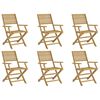 vidaXL Folding Chairs 6 pcs 54,5x61,5x86,5 cm Solid Wood Acacia