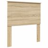 vidaXL Bed Frame Sonoma Oak and Silver 75 x 190 cm Engineered Wood
