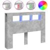 vidaXL LED Headboard Concrete Grey 140x18,5x103,5 cm Engineered Wood