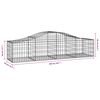 vidaXL Arched Gabion Baskets 18 pcs 200x50x40/60 cm Galvanised Iron