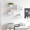 vidaXL Wall Shelf 4 pcs White Marble 40 x 23.5 x 4 cm Engineered Wood