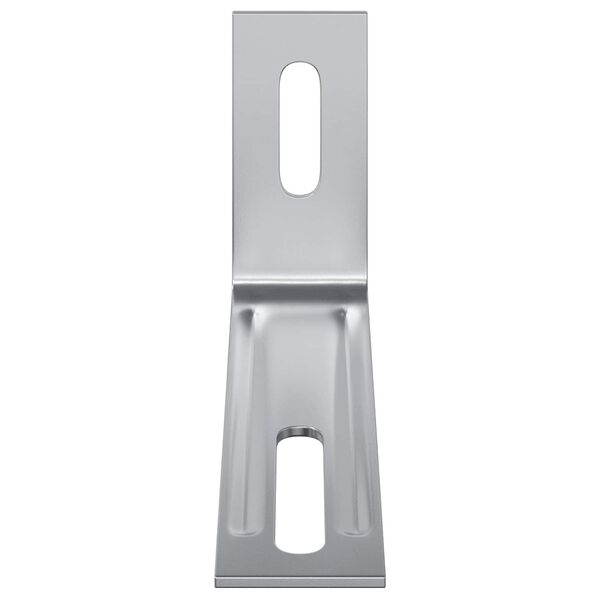 vidaXL Anti Tip Bracket Plain 2 pcs Silver 74.5 x 15 x 32 mm Iron