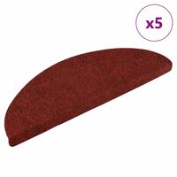 vidaXL Self-adhesive Stair Mats 5 pcs Red 56x17x3 cm Needle Punch