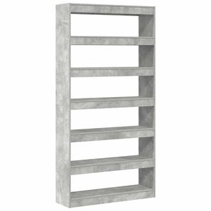 vidaXL Book Cabinet Concrete Grey 100 x 30 x 198 cm Engineered Wood