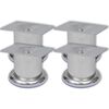 vidaXL Sofa Leg | Set of 4 | Chrome | Iron | Standard | Sofa Legs | Cylindrical