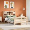 vidaXL Bookcase Bed without Mattress 135x190 cm Double Solid Wood Pine