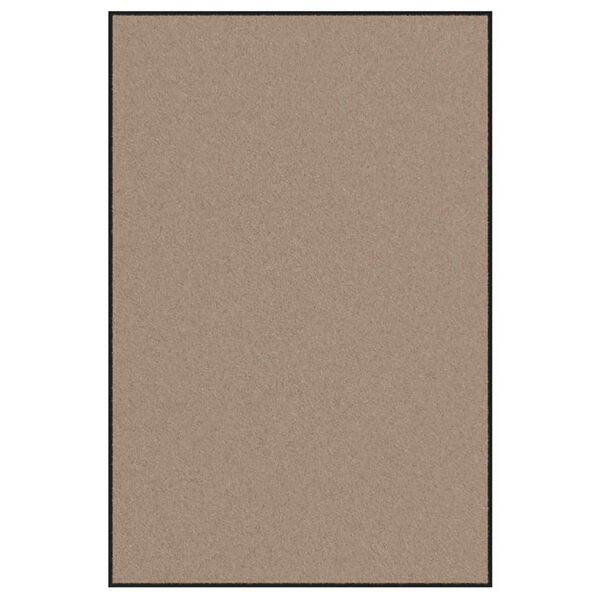 vidaXL Doormat Beige and Black 120 x 180 cm Polypropylene and vinyl