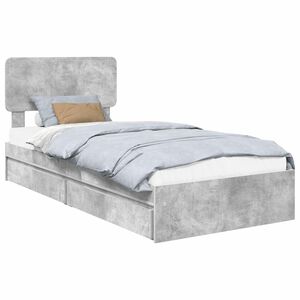 vidaXL Storage Bed Concrete Grey 70 x 190 cm Engineered Wood