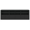 vidaXL Sideboard with LED Lights Black 202x37x67 cm