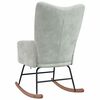 vidaXL Rocking Chair Light Grey 78 x 61 x 98 cm Velvet