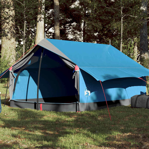 vidaXL Camping Tent 2-Person Blue Waterproof