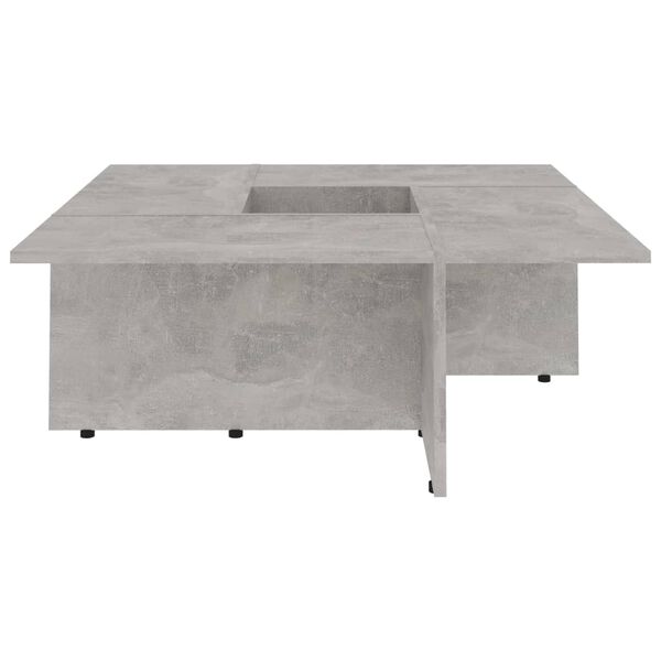 vidaXL Coffee Table Concrete Grey 79.5x79.5x30 cm Engineered Wood