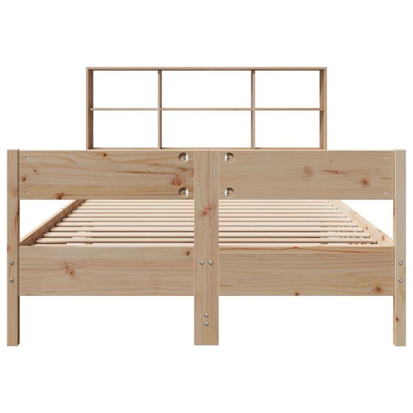 vidaXL Bookcase Bed without Mattress 140x190cm Solid Wood Pine