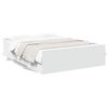 vidaXL Bed Frame with Drawers without Mattress White 135x190 cm Double