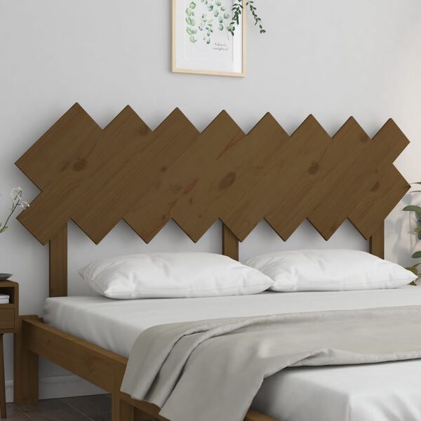 vidaXL Bed Headboard Honey Brown 159.5x3x80.5 cm Solid Wood Pine