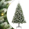 vidaXL Artificial Hinged Christmas Tree with Flocked Snow 300 LEDs