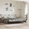 vidaXL Metal Headboard Black 200cm