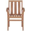 vidaXL Stacking Garden Chairs 2 pcs Solid Teak Wood