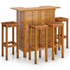vidaXL 5 Piece Garden Bar Set Solid Wood Acacia
