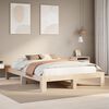 vidaXL Bed Frame without Mattress 150x200 cm King Size Solid Wood Pine