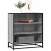 vidaXL Sideboard Grey Sonoma 68x35x76 cm Engineered Wood and Metal
