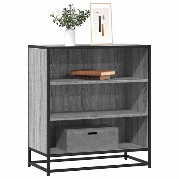 vidaXL Sideboard Grey Sonoma 68x35x76 cm Engineered Wood and Metal