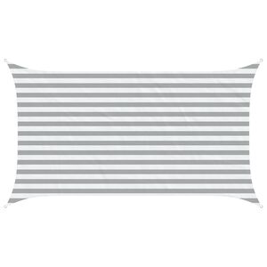 vidaXL Sun Shade Sail Light Grey and White 3.5 x 2 m