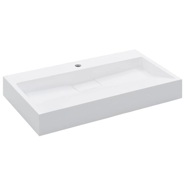 vidaXL Wash Basin 80x46x11 cm Mineral Cast/Marble Cast White