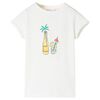 vidaXL Kids' T-shirt Ecru 104
