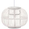 vidaXL Pendant Lamp White Willow 40 W 30x22 cm Globe E27