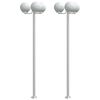 vidaXL Outdoor Floor Lamps 2 pcs Silver 215 cm Stainless Steel