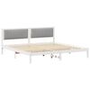 vidaXL Bed Frame Light Grey 200 x 200 cm Solid Pine Wood
