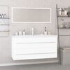vidaXL Bathroom Furniture Set High Gloss White Engineered Wood